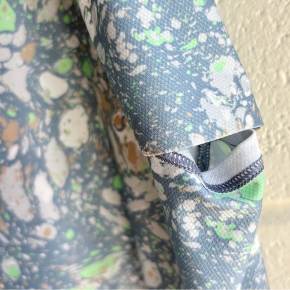 Lululemon Mens Terrazzo Marble Blue Vented Tennis Activewear Polo Shirt Sz Large - Picture 10 of 13